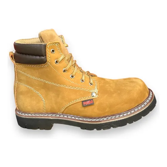 Bota Uso Rudo O Casual Cosida Piel De Res Antiderrapante
