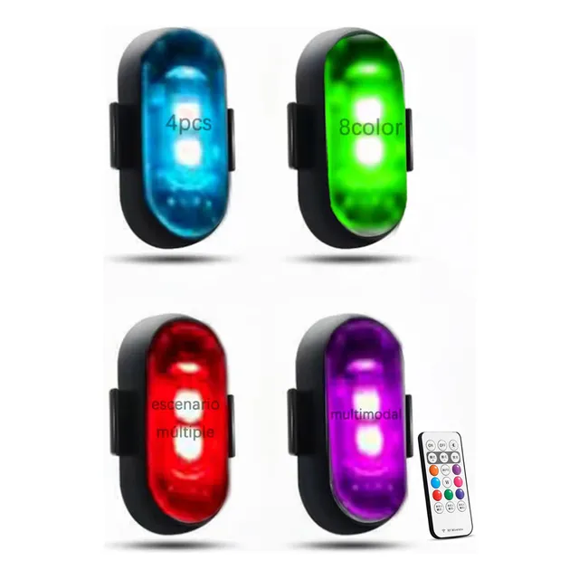 4pcs Luces Estroboscópicas Led Inalámbricas Con Mando A
