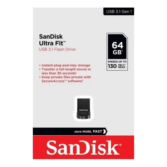 Pack X6 Pendrive 64 Gb Usb 3.1 Pen Mini Sandisk Ultra Fit