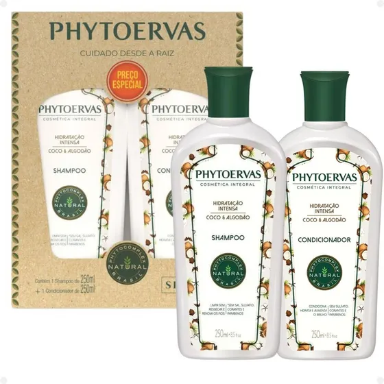 Phytoervas Hidratação Intensa: Shampoo E Condicionador 250ml