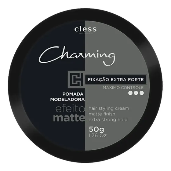 Pomada Modeladora Cless Charming Men Efeito Matte Extra Forte 50g