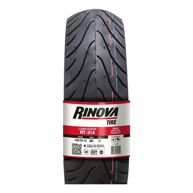 Llanta 110/80-14 Rt-314 Tl 59l Rinova Tires