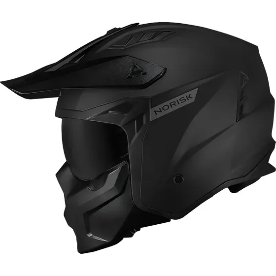 Capacete Moto Norisk Darth 2 Monocolor Preto Fosco