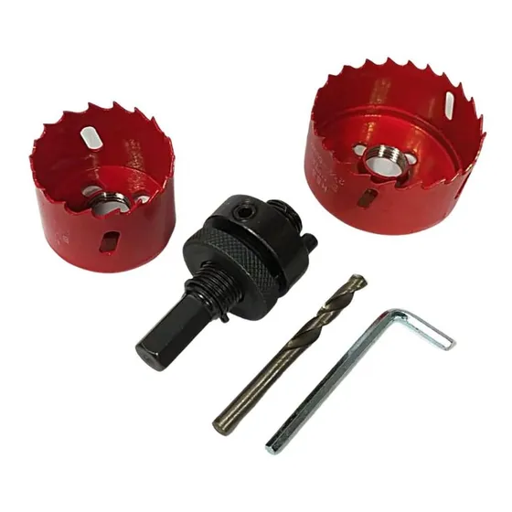 Kit Serra Copo Bimetal 46mm 60mm Com Suporte E Broca Piloto