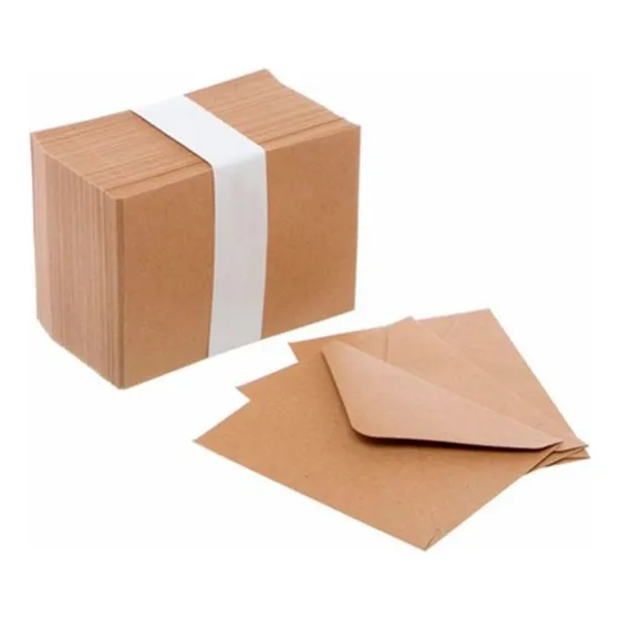 Mini Envelope Kraft Rustico 50un Convite Casamento Formatura