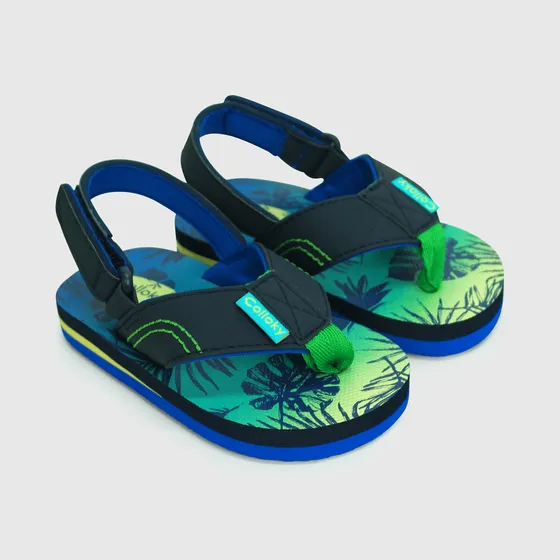 Hawaiana De Niño Con Velcro Azul Colloky