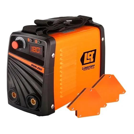 Soldadora Inverter Mma Inversor 180a Anti Stick Lusqtoff Color Naranja Frecuencia 50 Hz/60 Hz