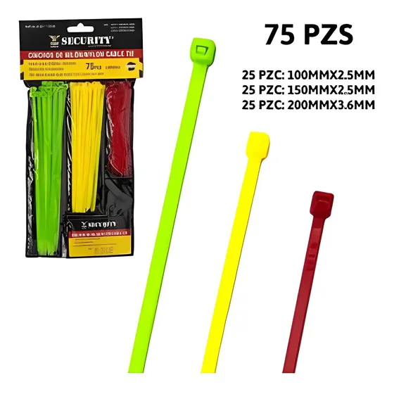 Zunchos De Nylon X75 Piezas Security De Buena Calidad 