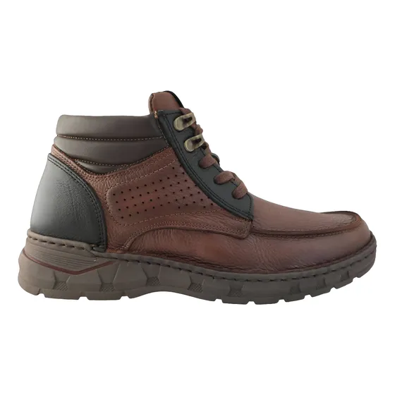 Botas Botin Hombre Vestir O Casual Lobo Solo 9094 Piel Cafe