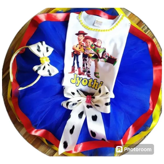 Conjunto Personalizado Tutú Vestido Vincha Remera Body