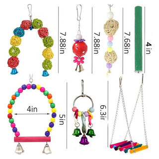 A 13x Kits De Juguetes For Loros Grandes, Columpio Para A 13x Kits De Juguetes For Loros Grandes, Columpio Para