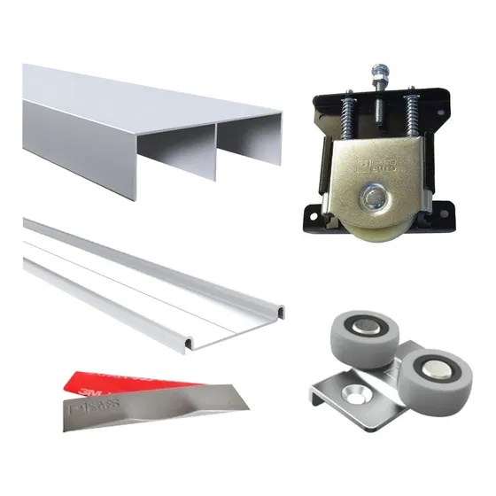 Kit Frente Placard Corredizo Aluminio D52 1,5mts Cima M