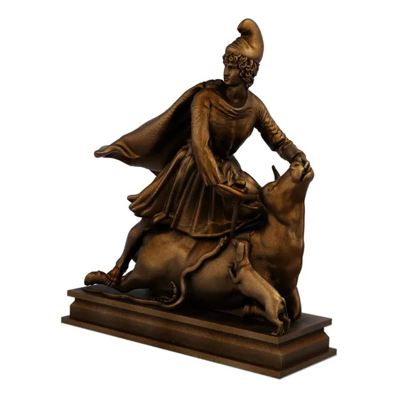 Estátua Mitra Deus Do Sol - Mithra - Zoroastrismo Cor Cor Cobre Antigo