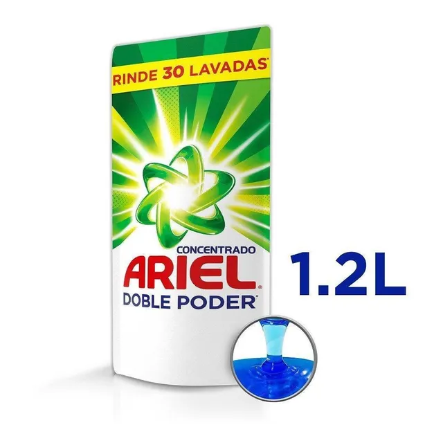 Detergente Ariel Líquido Doble Poder Doypack 1200 Ml