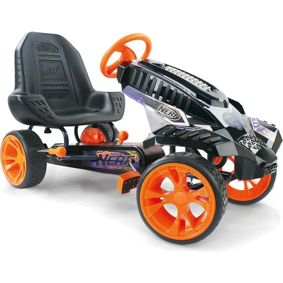 Hauck Nerf Battle Racer Pedal Go Kart, Naranja/gris/negro, T