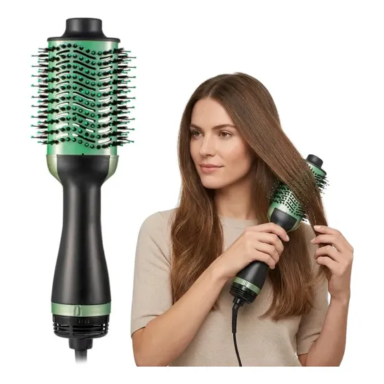 Cepillo Secador Alisador Salida De Aire 360o 2000w Brushing Peine Anti Frizz Color Dorado Alta Calidad Everest | Cuotas sin interés