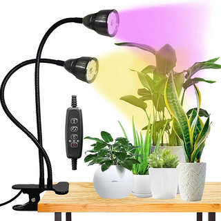 Led Grow Light For Indoor Plant, Juhefa Gooseneck Dual He... Led Grow Light For Indoor Plant, Juhefa Gooseneck Dual He...