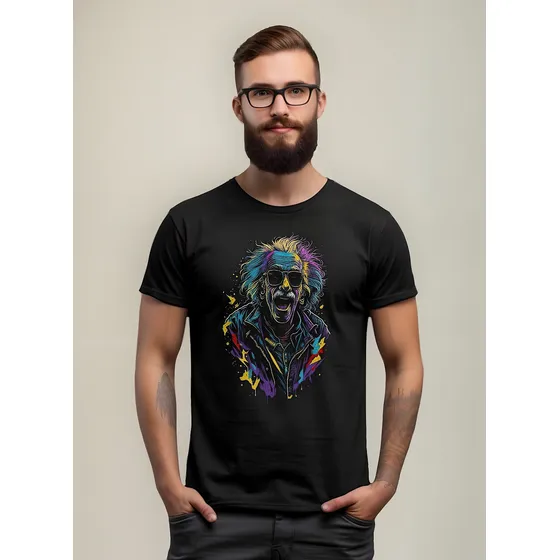 Camisa Einstein Alien Et Movimento Hippie Alienígena Rave Uv