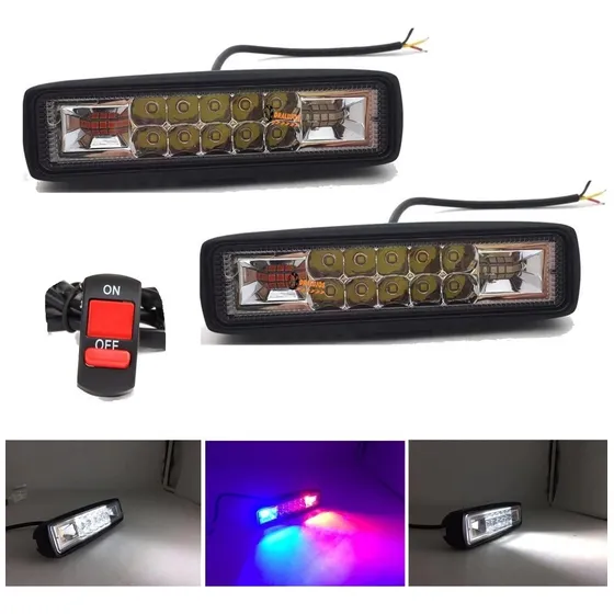 2 Exploradoras En Barra/lineal 16 Led 8000lm Moto/carro Alta