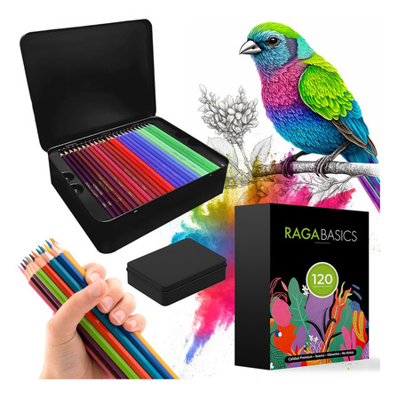 Juego De Lapices Para Dibujar Pintar De Colores Vibrantes 120 Pz Juego De Lapices Para Dibujar Pintar De Colores Vibrantes 120 Pz