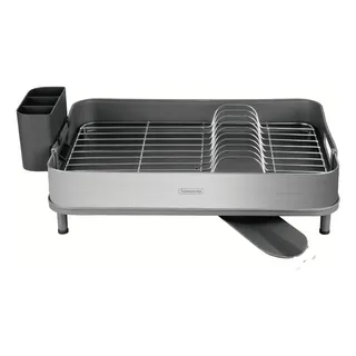 Escorredor Louça Tramontina Inox C/ Porta Talher RemovĂvel Cor Grafite Escorredor Louça Tramontina Inox C/ Porta Talher RemovĂvel Cor Grafite