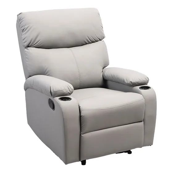 Poltrona Reclinable Con Porta Vasos Y Reposapiés