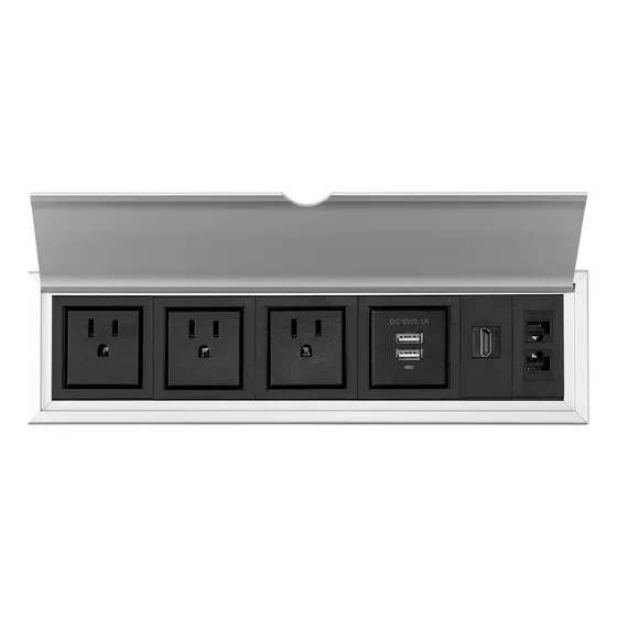 Enchufe Multicontacto Escritorio Cargador Con 3 Tomas 2 Usb