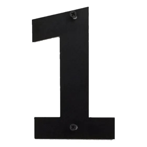 Placa Calle Hierro Forjado Numero Metal Negro 6  12  1