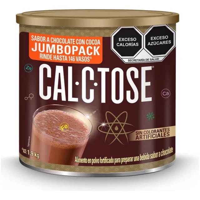 Chocolate En Polvo Calcetose Cal-c-tose Lata **envio Gratis*