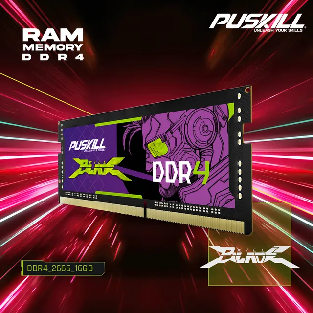 Memoria RAM Puskill Killblade Ddr4 para portátil, 16 GB, 266 MHz, Cl19, Sodimm