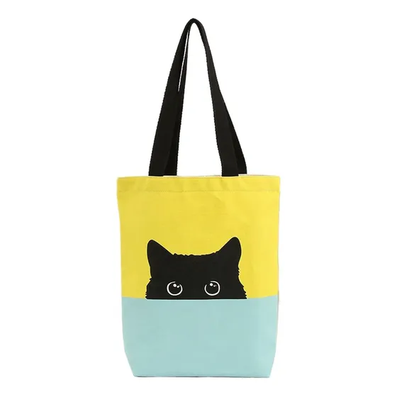 Bolsa De Lona Reutilizable Para Comestibles, Linda Bolsa De 
