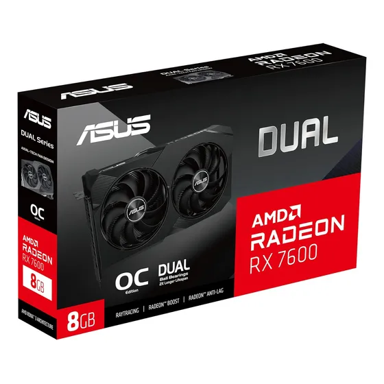 Tarjeta De Video Asus Geforce Dual Rx7600 Amd Radeon 8gb