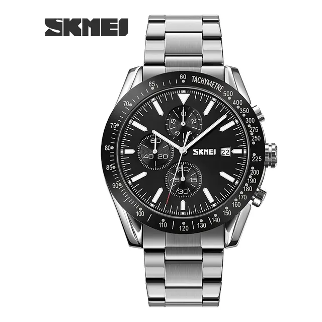 Reloj Skmei Caballero 9253 Acero Inoxidable Contra Agua Lujo