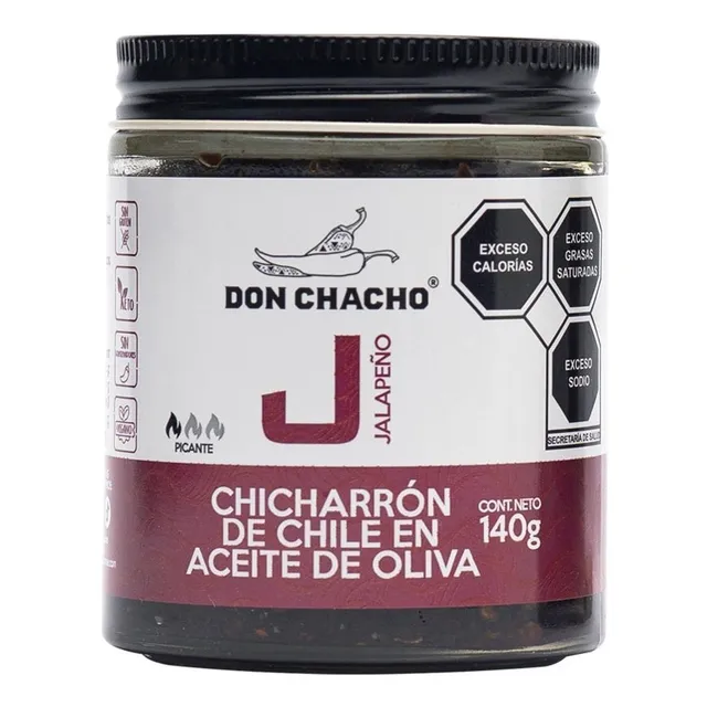 Don Chacho Chicharron De Chile Aceite De Oliva Salsa Picante