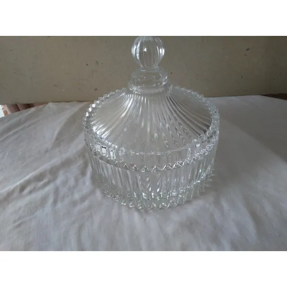 Azucarera, Bombonera Y Dos Candelabros De Cristal 