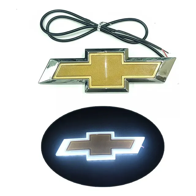 Logotipo De Automóvil Led Luminoso Chevrolet Luz Fría Blanca