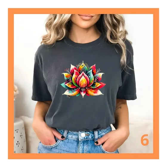Franelas Sublimadas Personalizadas: Namaste Yoga Lotus Flor