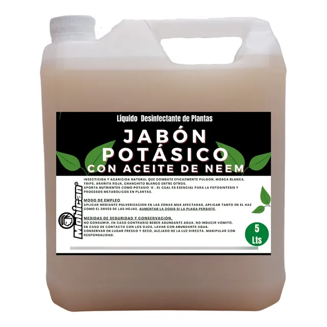 Jabon Potásico Liquido Con Aceite De Neem Bidón 5 Lts