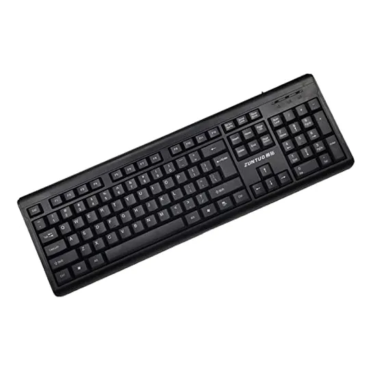 Teclado Alambrico Usb Negro Ligero