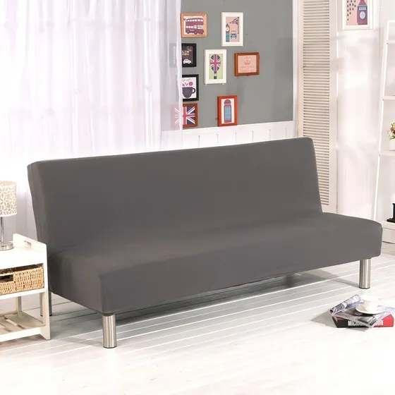 Cubre Futon Color Gris Witmu 3 Cuerpos