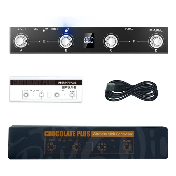 Chocolate Plus M-vave Pedal Controlador Midi Sem Fio Bt