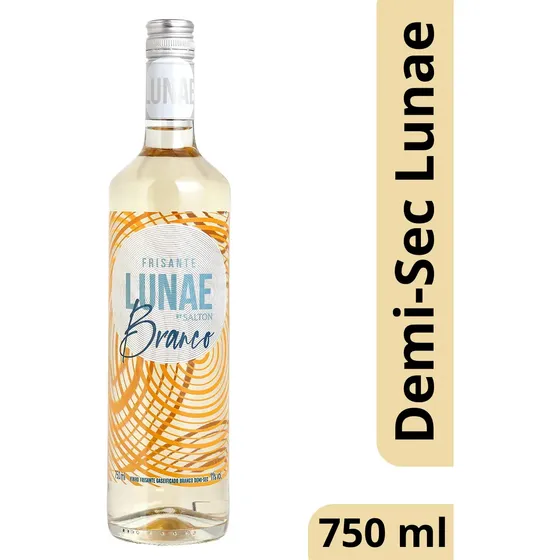 Vinho Brasileiro Branco Frisante Demi-Sec Lunae 750ml Salton