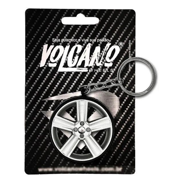 Chaveiro Personalizado De Roda Volcano Com Pneu Realista