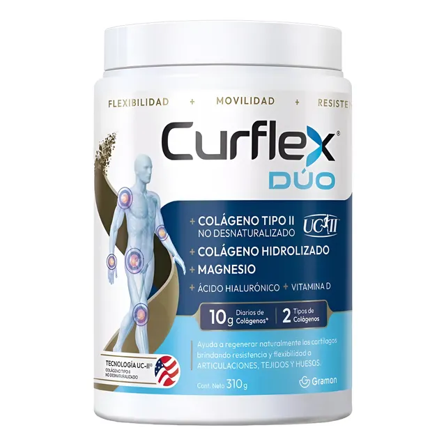 Curflex Dúo Polvo X310g Colágeno+magnesio+acidohialu+vitamd