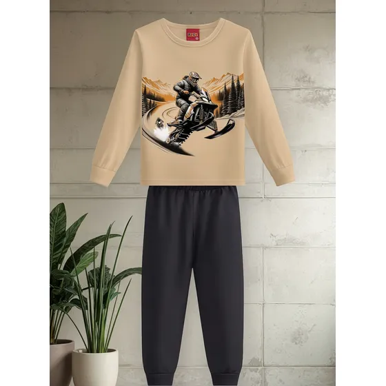 Conjunto Kyly Infantil Juvenil Menino Moletom Inverno 10a16