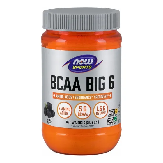 Supplement Now Foods Bcaa Big 6 Sabor A Uva, 600 G (paquete