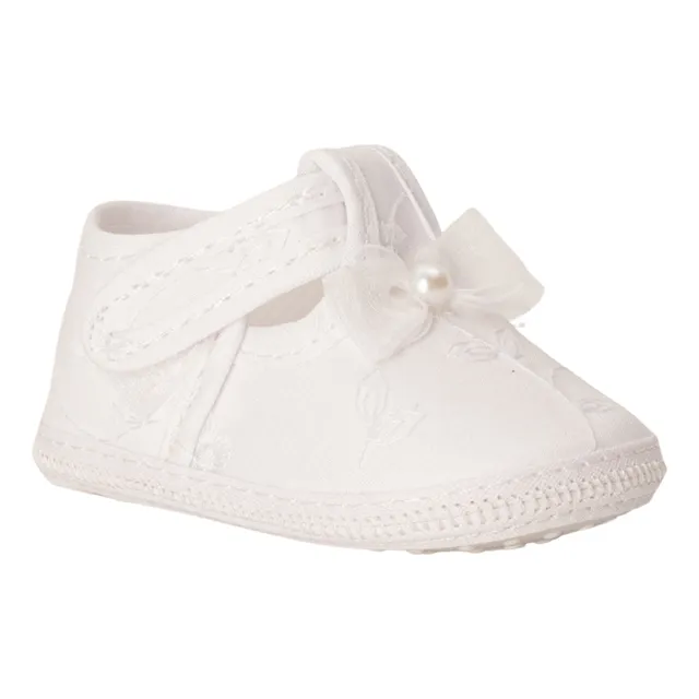 Zapatito Guillermina Beba Bautismo Broderie Talle 14 Al 18 1