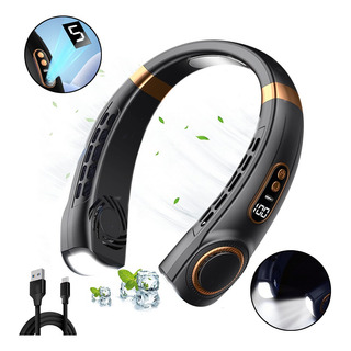 Ventilador De Cuello Colgante Portátil 5modos Usb Con Luz Ventilador De Cuello Colgante Portátil 5modos Usb Con Luz