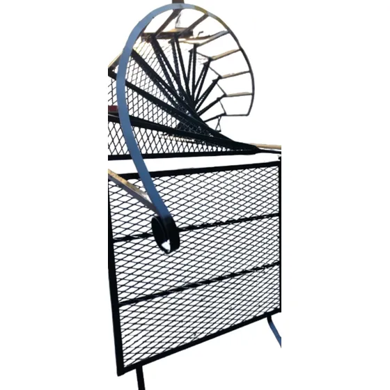 Escalera Caracol, Escalones De Malla De 60cm