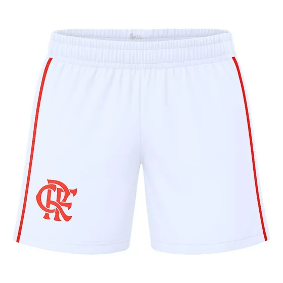 Shorts Flamengo Infantil Juvenil Branco Oficial